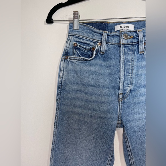 RE/DONE Jeans Women’s Size 24 Originals 80s Slim Straight in Brisk Blue - Picture 7 of 15